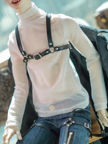 BJD Clothes Girl/Boy White/Black High-neck Top for MSD/SD/70CM Size Ball-jointed Doll