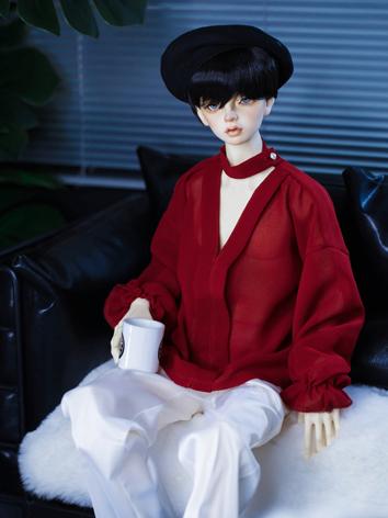 BJD Clothes Red/Pink/White V-neck Chiffon T-shirt A349 for MSD/SD/70cm Size Ball-jointed Doll