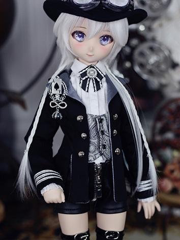 Bjd Clothes Girl/Boy Coat Shorts Black Uniform Suit【Mechanic】for MDD/MSD Ball-jointed Doll