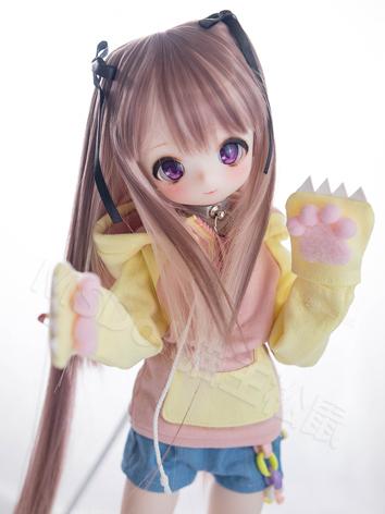 BJD Wig Girl Brown Long Straight Hair for SD/MSD/YOSD Size Ball-jointed Doll