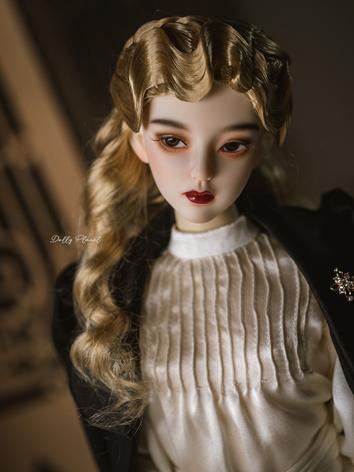 BJD Wig Girl/Female Gold Long Curly Hair Ancient Style for SD Size Ball-jointed Doll