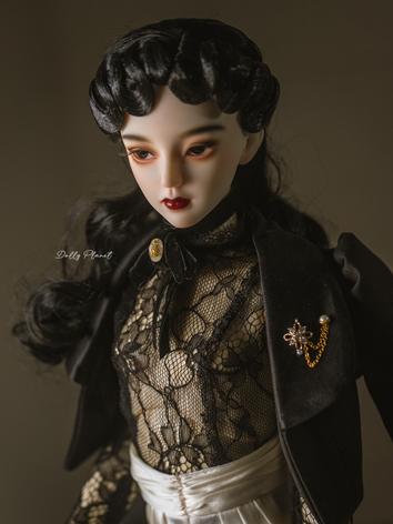 BJD Wig Girl/Female Black Long Curly Hair Ancient Style for SD Size Ball-jointed Doll