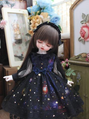 BJD Clothes Girl Western Style Dark Blue Dress for SD/MSD/YOSD Size Ball-jointed Doll