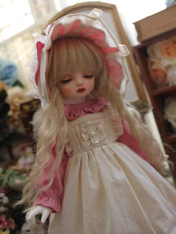 BJD Clothes Girl Western Style Pink Dress for SD/MSD/YOSD Size Ball-jointed Doll