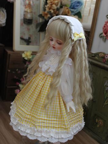 BJD Clothes Girl Western Style Yellow Dress for SD/MSD/YOSD Size Ball-jointed Doll