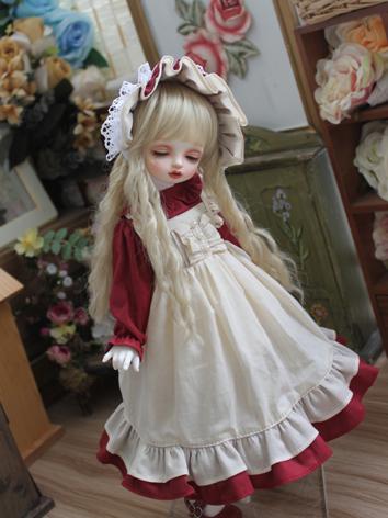 BJD Clothes Girl Western Style Wine Dress for SD/MSD/YOSD Size Ball-jointed Doll