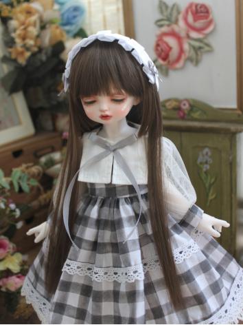BJD Clothes Girl Western Style Black&White Dress for SD/MSD/YOSD Size Ball-jointed Doll