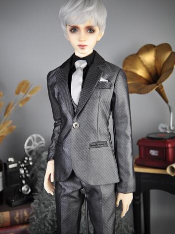 BJD Clothes Boy Gray Suit Set for 65cm/70cm/73cm/SD Size Ball-jointed Doll