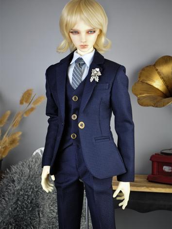 BJD Clothes Boy Dark Blue Suit Set for 65cm/70cm/73cm/SD Size Ball-jointed Doll