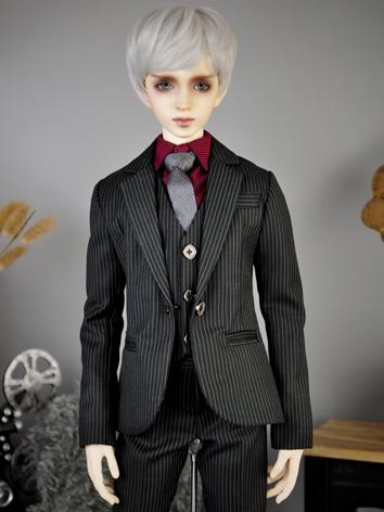 BJD Clothes Boy Ash-Black Suit Set for 65cm/70cm/73cm/SD/MSD Size Ball-jointed Doll