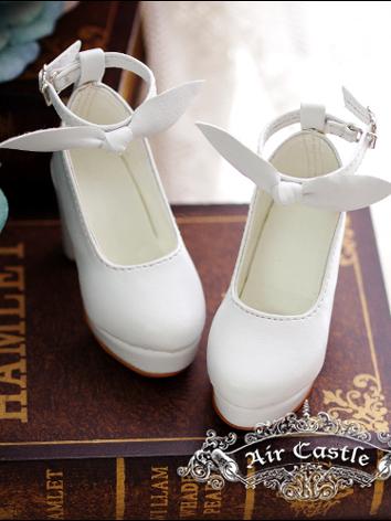 Bjd 1/3 Girl Shoes White/Black Highheels for SD Ball-jointed Doll