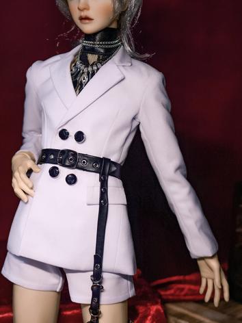 BJD Clothes Female/Male White Coat and Shorts Suit for SD/POPO68/73CM/ID75 Size Ball-jointed Doll