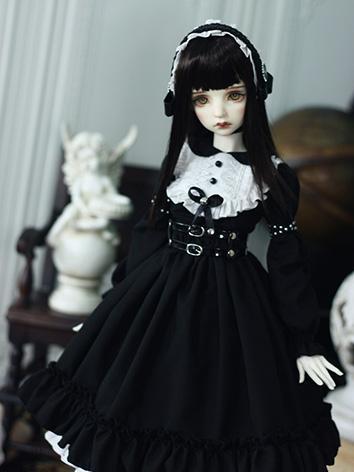 Bjd Clothes Girl Black Western Style Dress【Anne】for SD/70CM/72CM/75CM Size Ball-jointed Doll