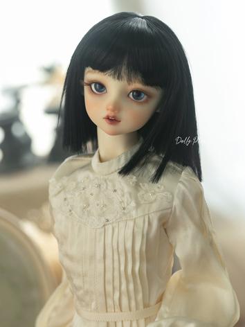 BJD Wig Girl/Female Black Long Straight Hair for SD/MSD Size Ball-jointed Doll