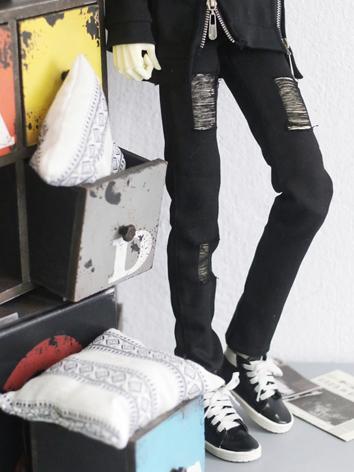 Bjd Clothes Boy Black/White Jeans Trousers A07 for MSD/SD/70CM size Ball-jointed Doll