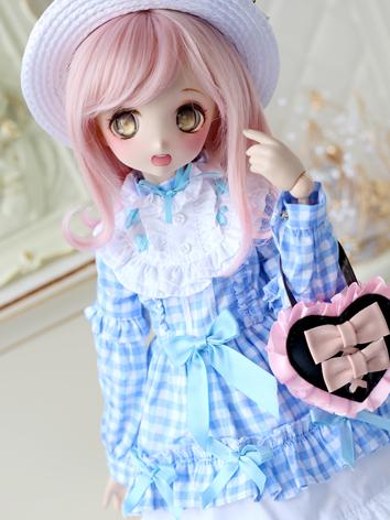 BJD Clothes Girl Pink/Blue Dress Fit for MSD/MDD Size Ball-jointed Doll