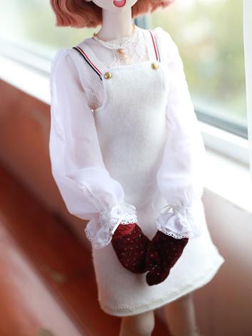 BJD Girl White Dress for SD Size Ball-jointed doll