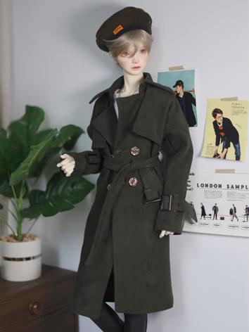 BJD Clothes Army Green Long Windcoat A361 for MSD/SD/POPO68/70cm Size Ball-jointed Doll