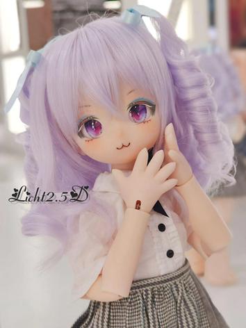 BJD Wig Girl Purple Long Curly Hair 573 for YOSD/MSD/SD Size Ball-jointed Doll