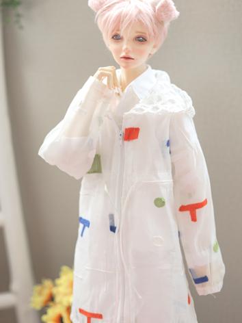 BJD Clothes White Random Pattern Coat A364 for MSD/SD/POPO68/70cm Size Ball-jointed Doll