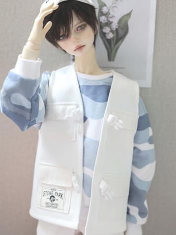 BJD Clothes White Waistcoat A365 for MSD/SD/POPO68/70cm Size Ball-jointed Doll