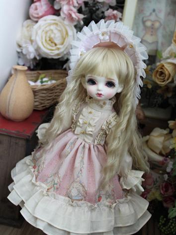 BJD Clothes Girl Pink Western Style Dress for SD/MSD/YOSD Size Ball-jointed Doll