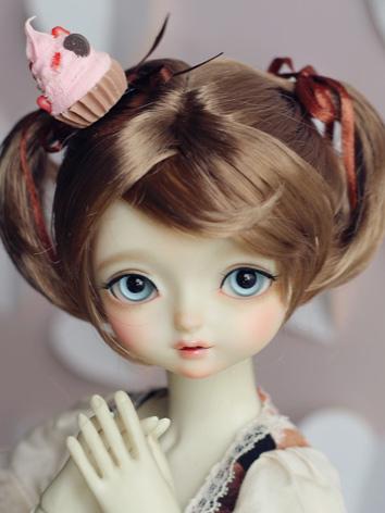 BJD Wig Girl/Boy Brown Bunches Hair for SD/MSD Size Ball-jointed Doll