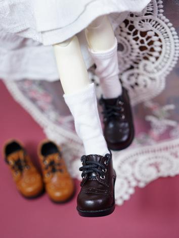 1/4 Shoes Dark Brown/Light Brown Shoes for MSD Size Ball-jointed Doll