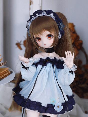 BJD Clothes Girl Blue Dress for MSD/MDD Size Ball-jointed Doll