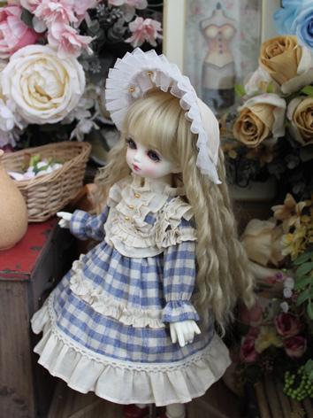 BJD Clothes Girl Blue Western Style Dress for SD/MSD/YOSD Size Ball-jointed Doll