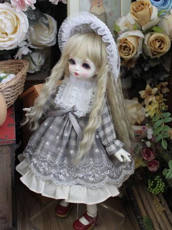 BJD Clothes Girl Gray Western Style Dress for SD/MSD/YOSD Size Ball-jointed Doll