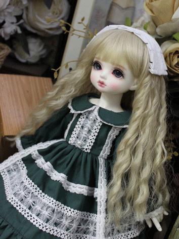 BJD Clothes Girl Dark Green Western Style Dress for SD/MSD/YOSD Size Ball-jointed Doll