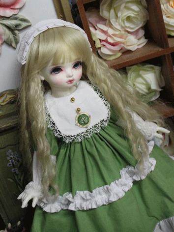 BJD Clothes Girl Green Western Style Dress for SD/MSD/YOSD Size Ball-jointed Doll