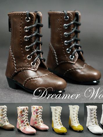 BJD Shoes Girl Vintage Boots for SD/MSD Size Ball-jointed Doll
