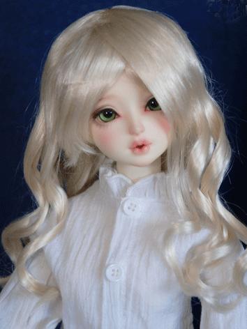 BJD Girl Wig Light Gold/Light Brown Curly Hair for SD/MSD/YOSD Size Ball-jointed Doll