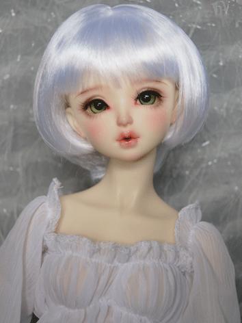 BJD Girl Wig Light Gold/White Short Hair for SD/YOSD Size Ball-jointed Doll