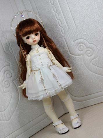 1/6 Clothes BJD Girl White Dress for YOSD Size Ball-jointed Doll