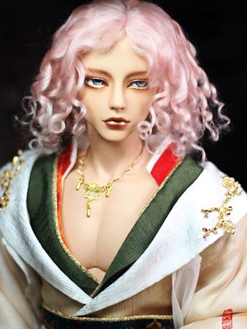 BJD 1/3 Wig Pink Curly hair for SD Size Ball-jointed Doll 