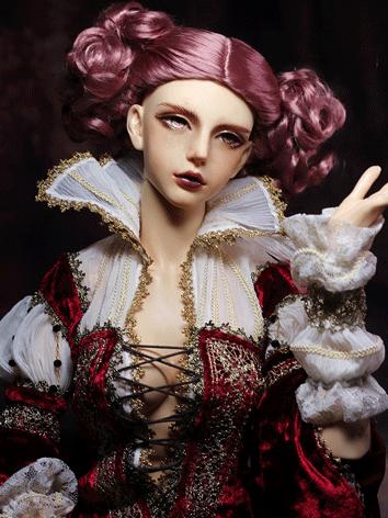 BJD 1/3 Wig Purple Curly Bunches Hair for SD Size Ball-jointed Doll