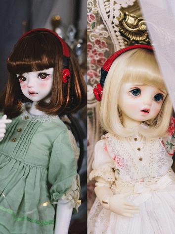 BJD Wig Brown/Light Gold Curl Hair for MSD/YOSD Size Ball-jointed Doll