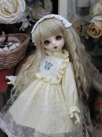 BJD Clothes Girl Yellow Western Style Dress for SD/MSD/YOSD Size Ball-jointed Doll