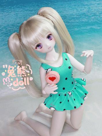 BJD Clothes Girl Green Swimsuit for MDD/MSD Size Ball-jointed Doll