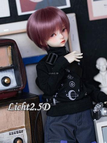 BJD Wig Girl/Boy Silver/Purple Short Hair for SD/MSD/YOSD Size Ball-jointed Doll