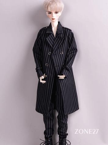 BJD Clothes Black/Gray Long Suit and Trousers Outfit for MSD/SD/POPO68/70cm/SSDF Size Ball-jointed Doll
