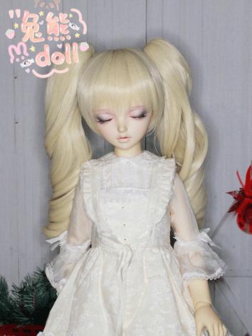 BJD Wig Girl/Female Gold Long Bunches Hair for SD Size Ball-jointed Doll
