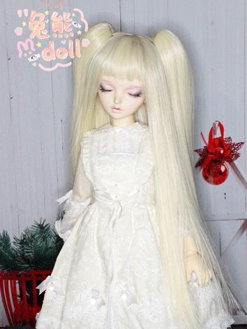 BJD Wig Girl/Female Gold Long Straight Bunches Hair for SD Size Ball-jointed Doll