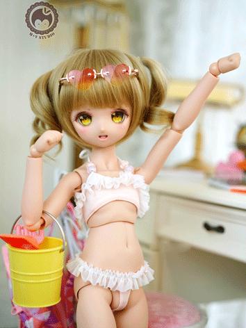 BJD Clothes Girl Blue/Pink Swimsuit for MSD/MDD Size Ball-jointed Doll
