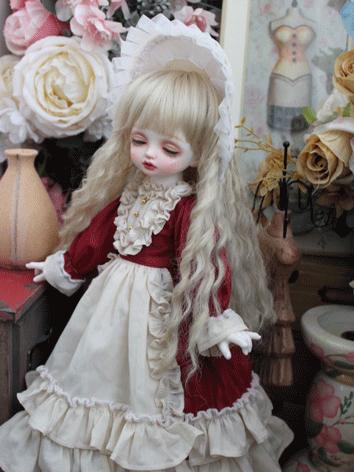BJD Clothes Girl Western Style Wine Dress for SD/MSD/YOSD Size Ball-jointed Doll