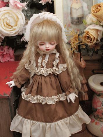 BJD Clothes Girl Western Style Brown Dress for SD/MSD/YOSD Size Ball-jointed Doll