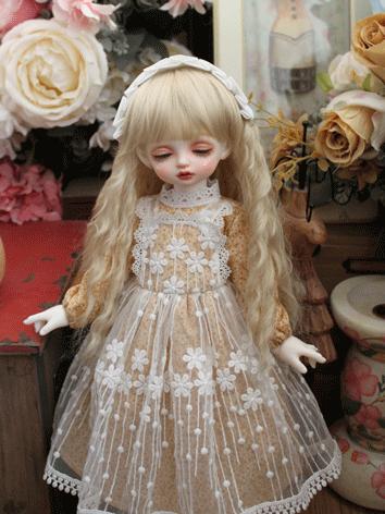 BJD Clothes Girl Orange Western Style Dress for SD/MSD/YOSD Size Ball-jointed Doll